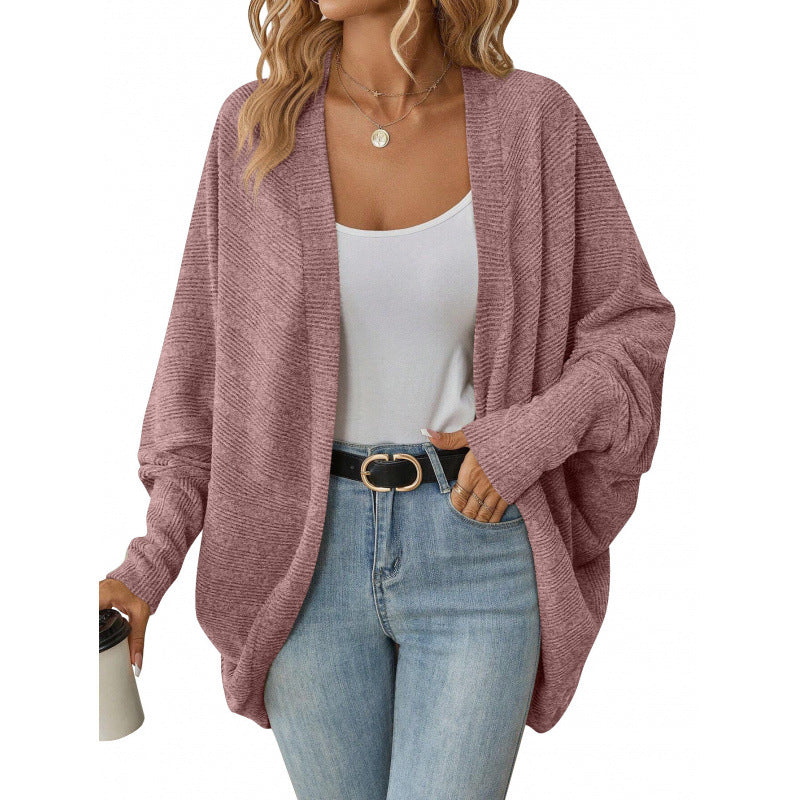 Damen lässige Strickjacke mit oversized Schnitt und lässigen Ärmeln Drune