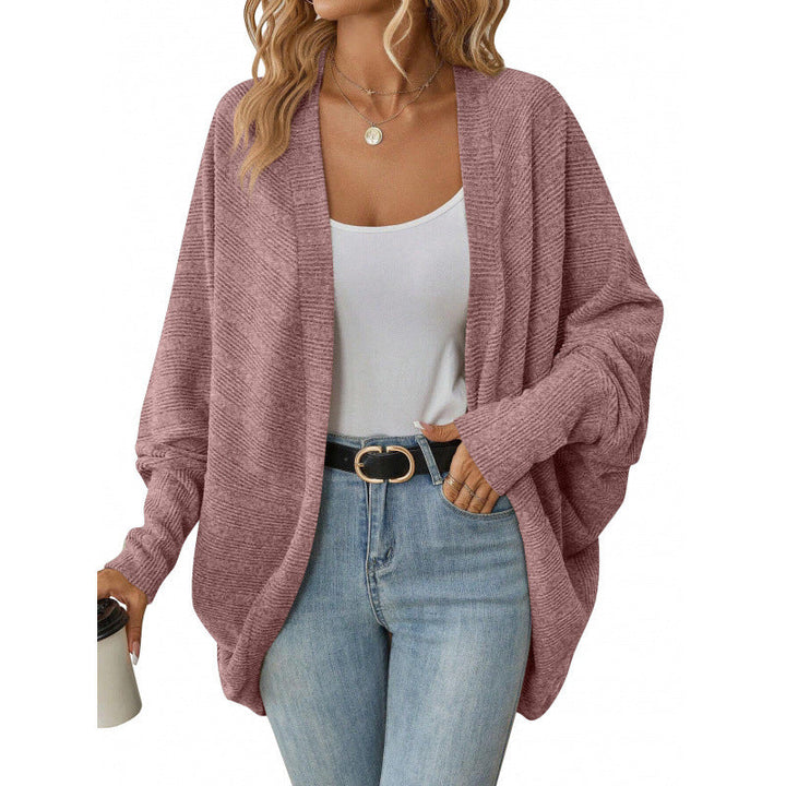 Damen lässige Strickjacke mit oversized Schnitt und lässigen Ärmeln Drune