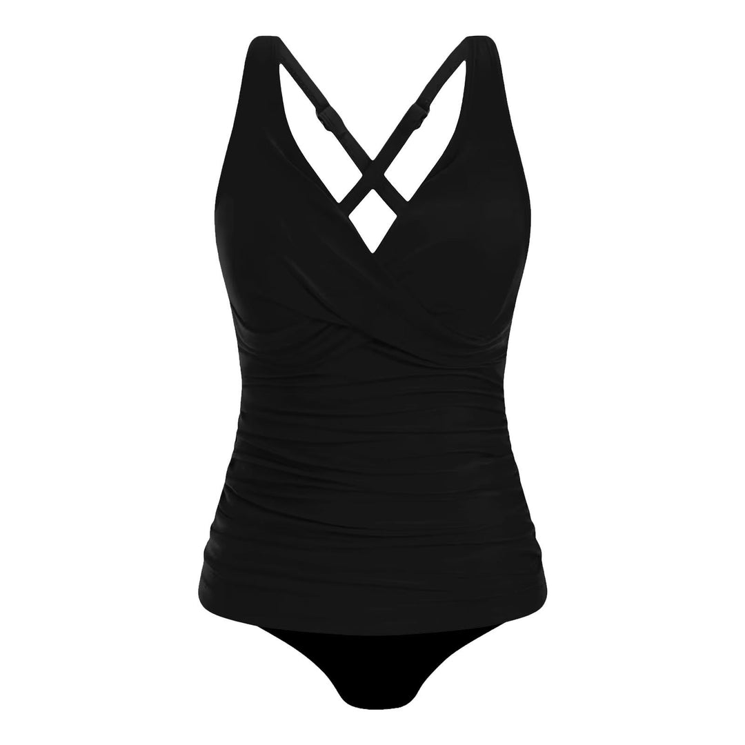Damen Tankini-Oberteil mit raffiniertem Wickeldesign Drune