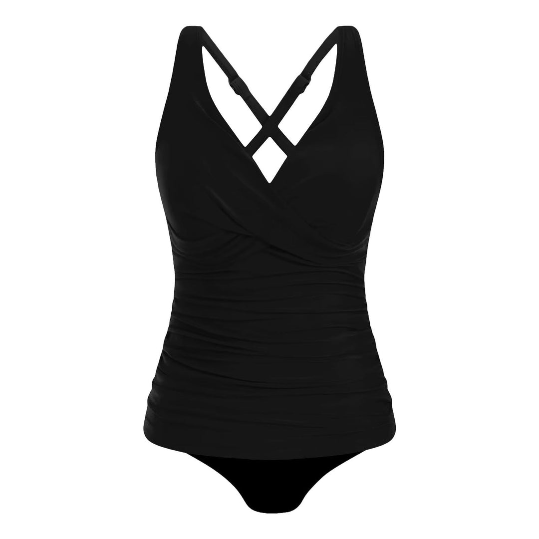 Damen Tankini-Oberteil mit raffiniertem Wickeldesign Drune