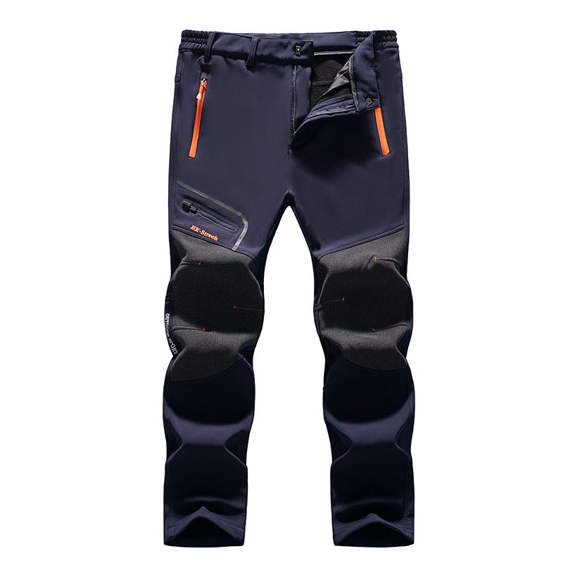 Herren Softshell-Outdoorhose mit verstärkten Kniepatches, elastischem Bund und wasserabweisender Membran Drune