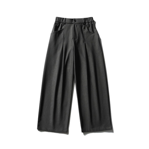 Damen Elegante Hochtaillierte Palazzo-Culotte mit teil‑elastischem Bund und Geschnittenen Bundfalten Drune