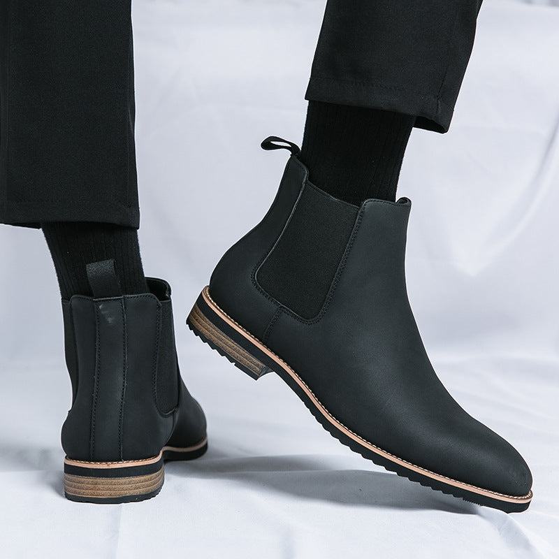 Damen Elegante Chelsea-Boots aus hochwertigem Kunstleder mit flexiblem Gummizug Drune