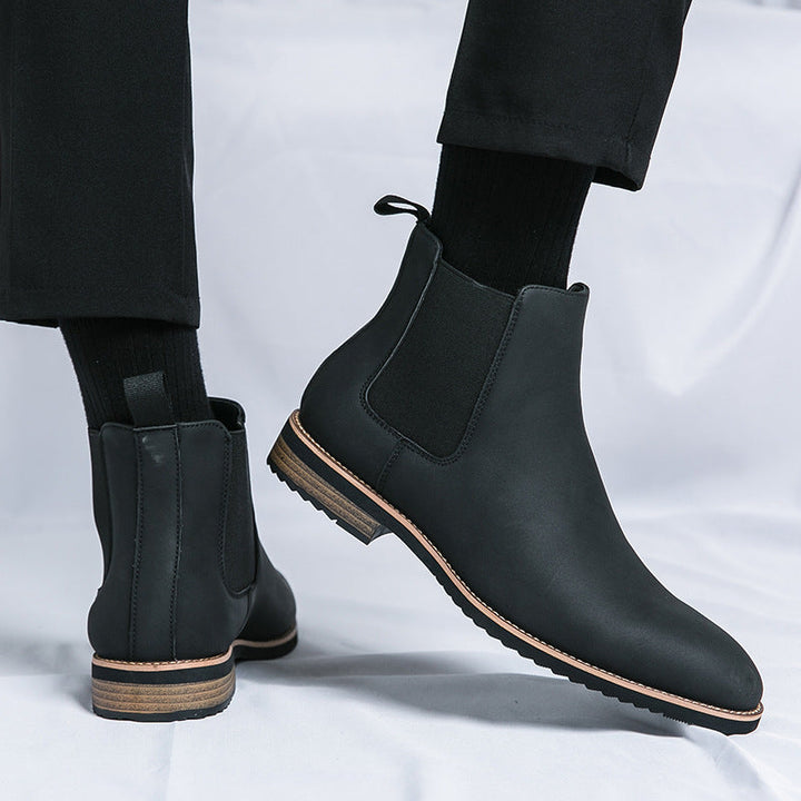Damen Elegante Chelsea-Boots aus hochwertigem Kunstleder mit flexiblem Gummizug Drune