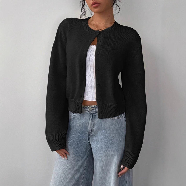 Damen Strickjacke mit feiner Textur und eleganter Knopfleiste Drune
