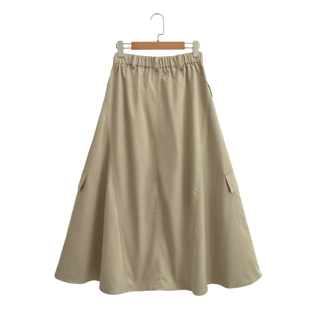 Damen Midirock mit praktischen Cargo-Taschen und elegantem Schnitt Drune