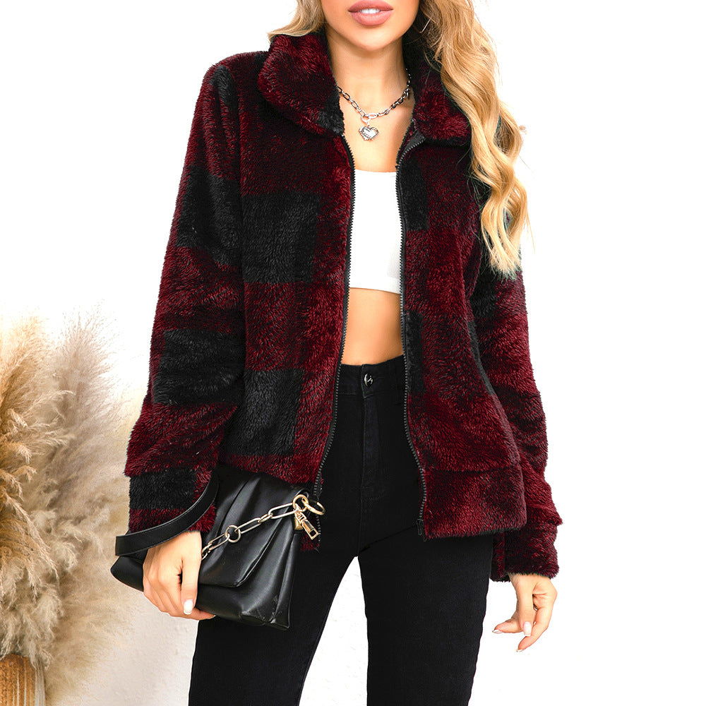 Damen Fleecejacke mit hohem Kragen und Reißverschluss Drune