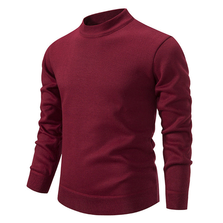 Herren Hochwertiger Strickpullover mit modernem Stehkragen Drune