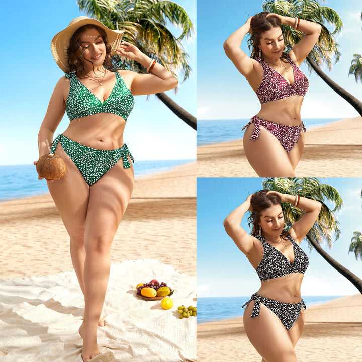 Damen Triangel-Bikini-Set mit verspieltem Knotendesign Drune