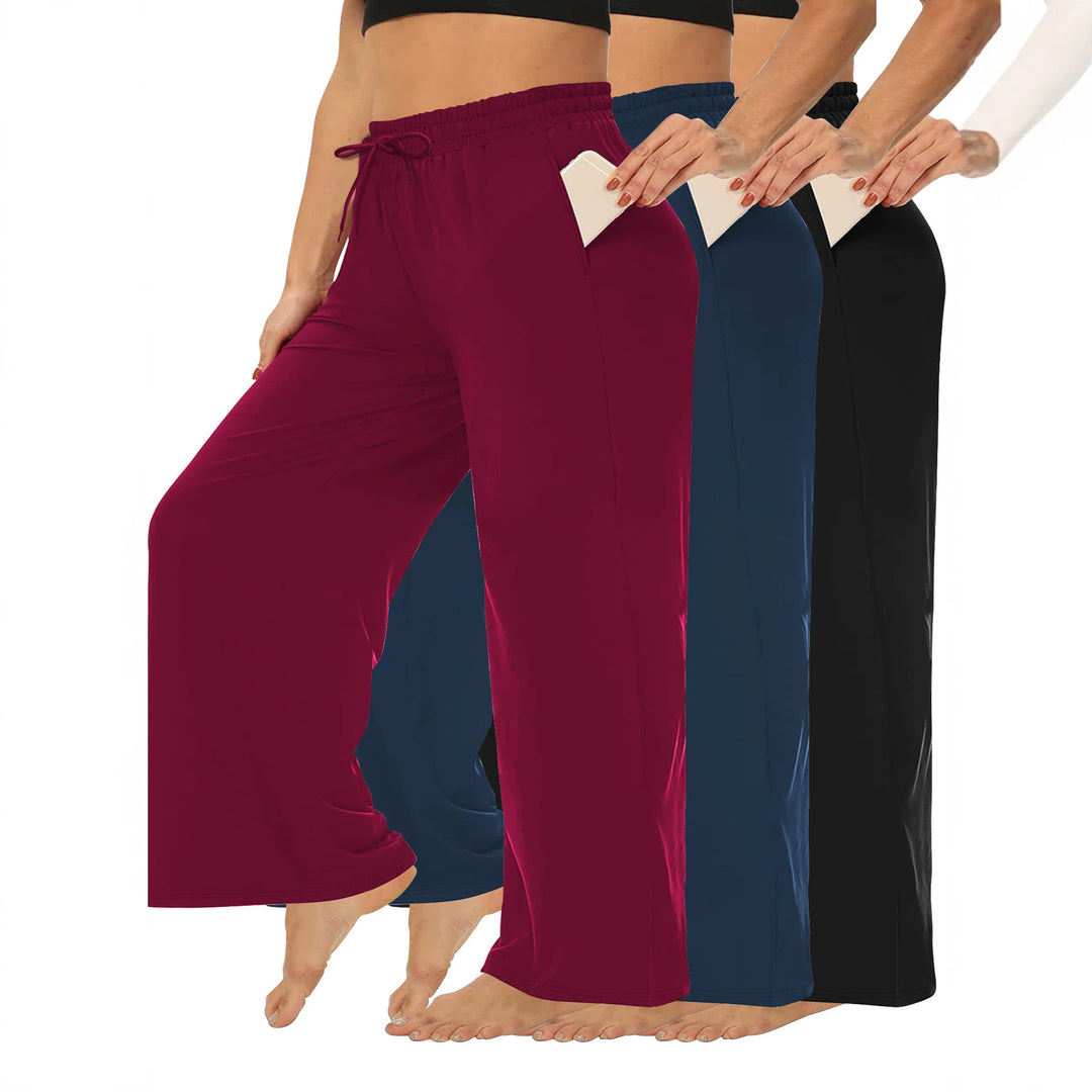 Damen Weit geschnittene Lounge-Jogginghose aus Soft-Jersey mit Kordelzug und Seitentaschen Drune