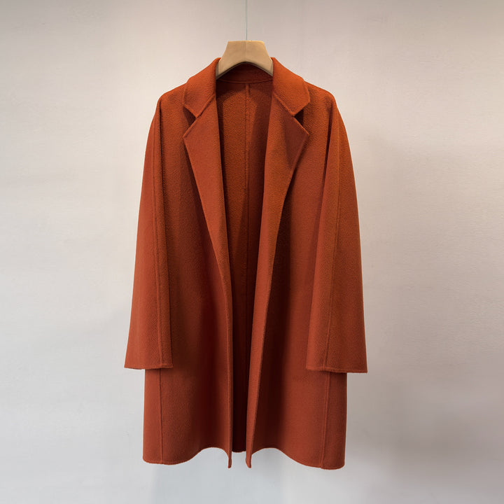 Damen Eleganter Maßgeschneiderter Wickelmantel Drune