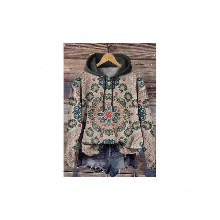 Damen Kapuzenpullover mit kunstvollem Design und bequemer Passform Drune