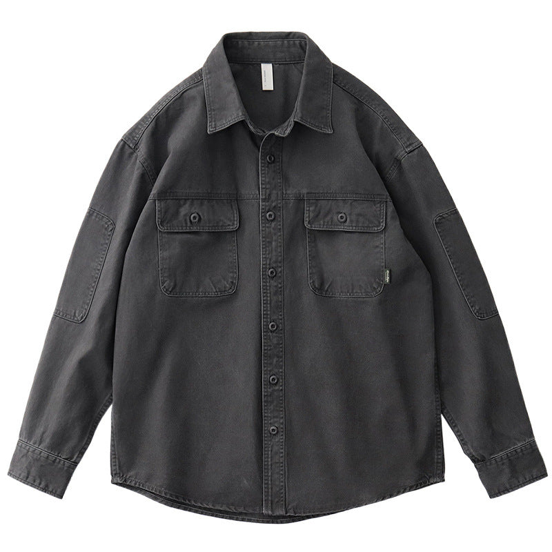 Herren modische Utility-Hemdjacke mit praktischen Brusttaschen Drune