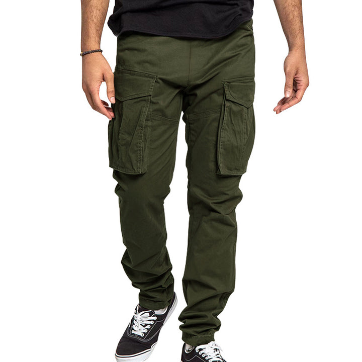 Herren nan utilitarische Cargohose mit extra großen Klappentaschen, schmal zulaufendem Bein und verstärkten Nähten Drune