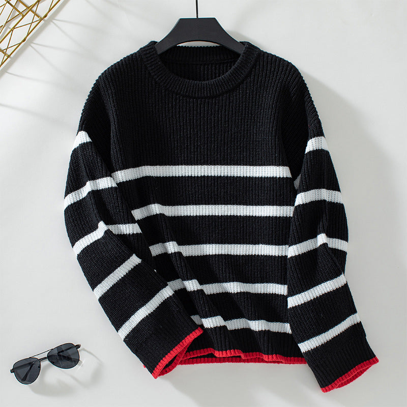 Drune | Gestreifter Strickpullover Mit Weichem Material