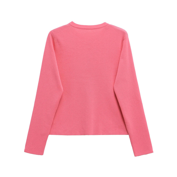 Damen Strickjacke mit knöpfbarem Design und elegantem Rundhalsausschnitt Drune