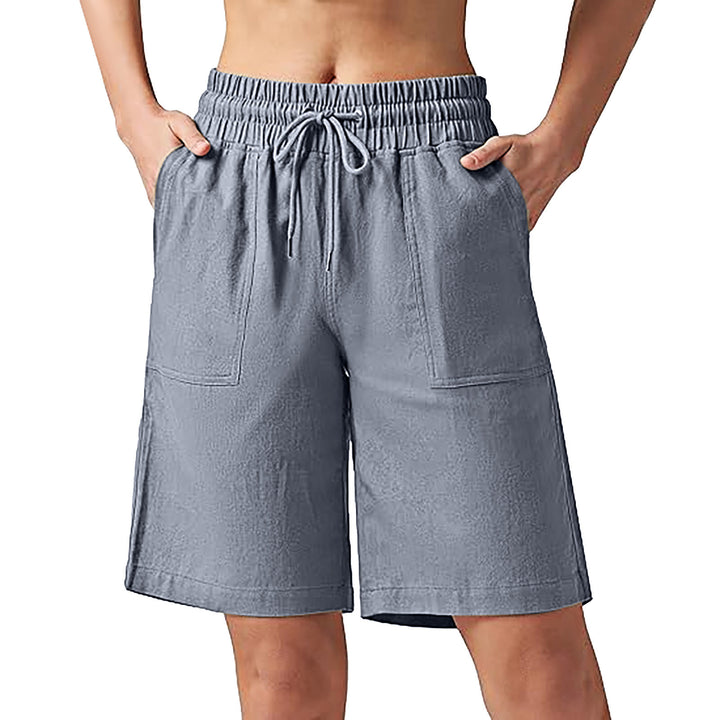 Damen lässige Freizeithose mit elastischem Bund und praktischen Taschen Drune