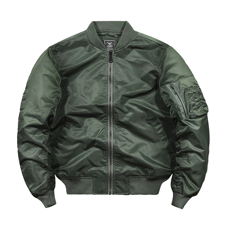 Herren Camouflage-Bomberjacke im Fliegerstil mit Mehrfach-Taschen und Strickbündchen Drune
