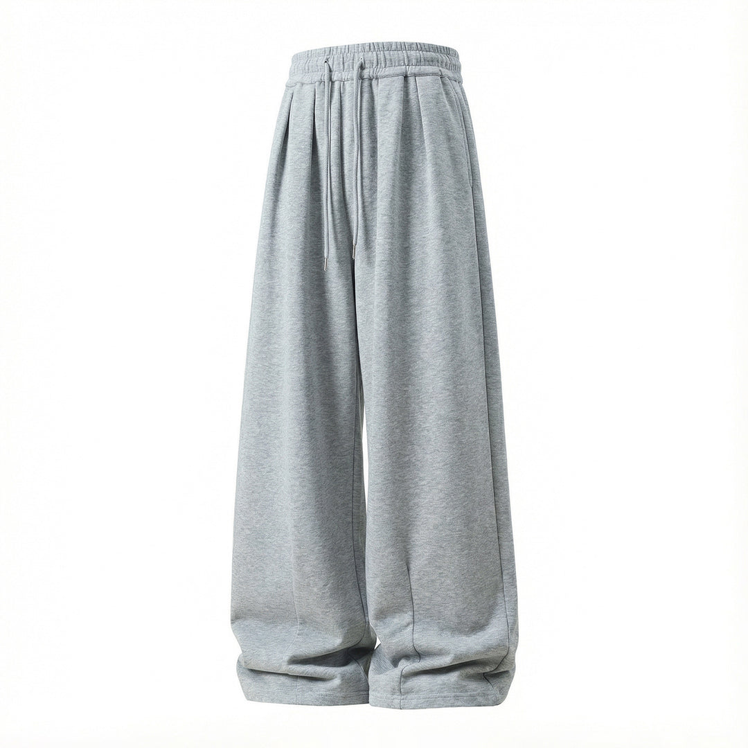 Damen Ultraweite Sweathose im Palazzo‑Schnitt mit Kellerfaltenbund und Kordelzug Drune