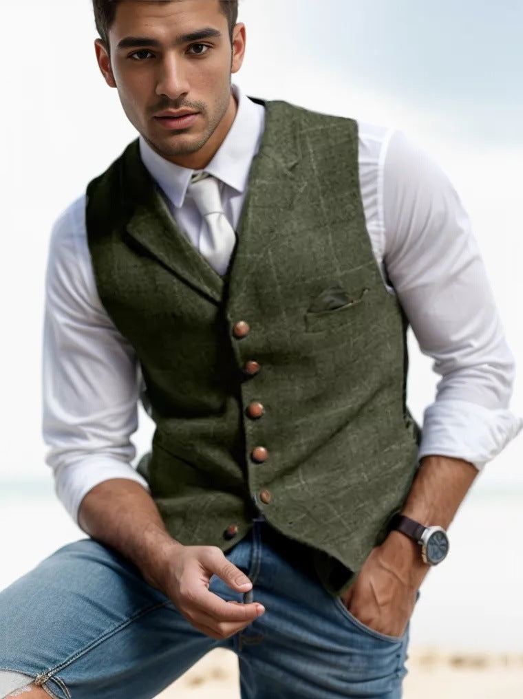 Herren elegante Weste im modernen Stil Drune