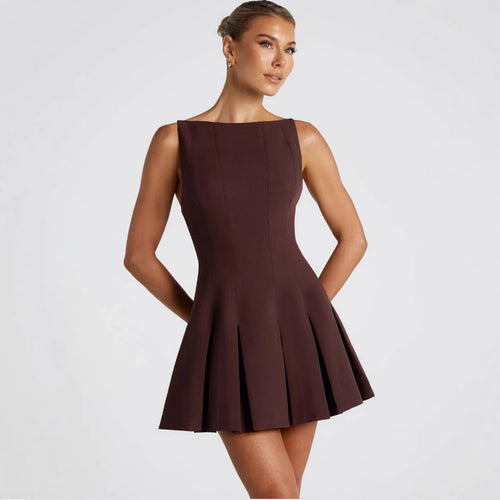 Damen Freizeitkleid mit schwingendem Rock und elegantem Schnitt Drune