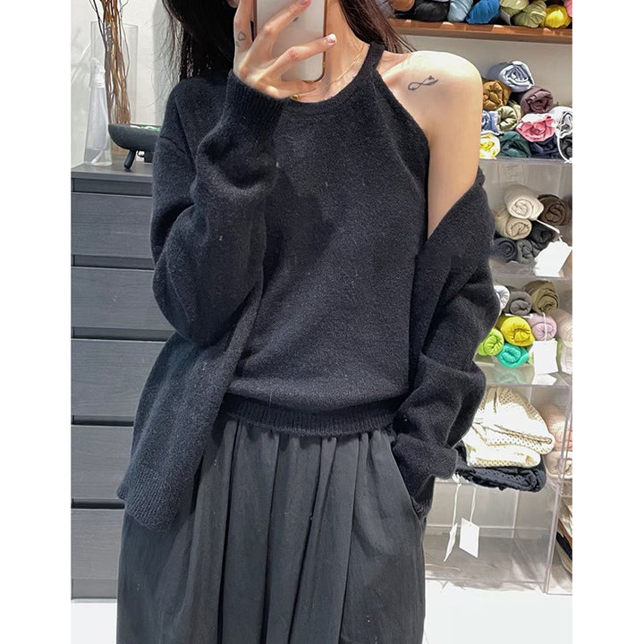 Damen warmer Woll-Cardigan mit modernem Schnitt und lässigen Ärmeln Drune