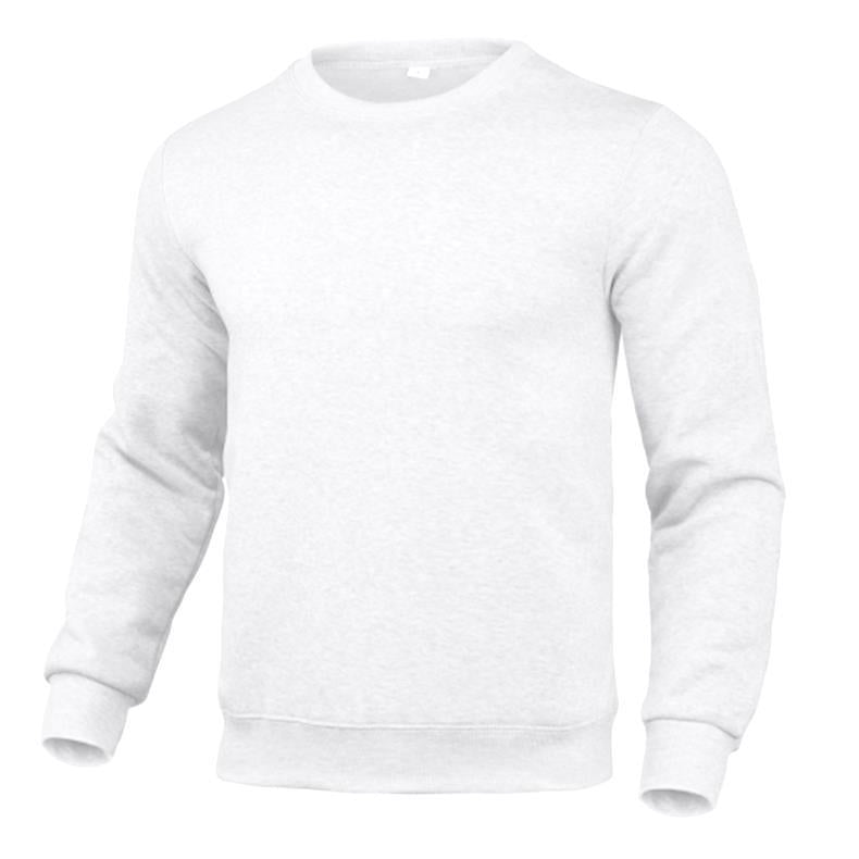 Herren nan klassisches Rundhals-Sweatshirt mit weichem Fleece-Innenfutter, geripptem Saum und verstärkten Nähten Drune