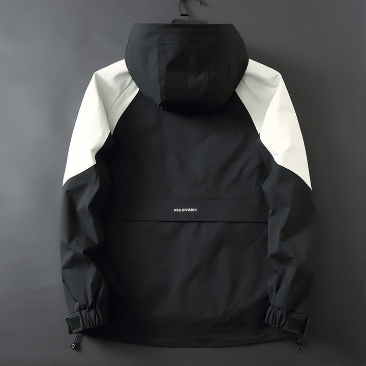 Herren Technische Parka-Jacke im Utility-Stil mit Kapuze, wind- und wasserabweisender Shell Drune