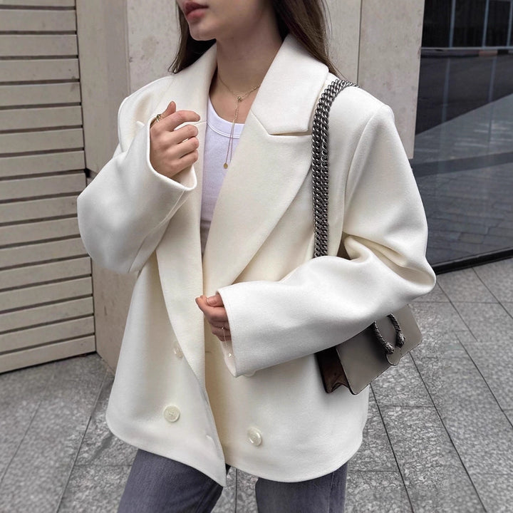 Damen modische oversized Blazerjacke mit schickem Design Drune
