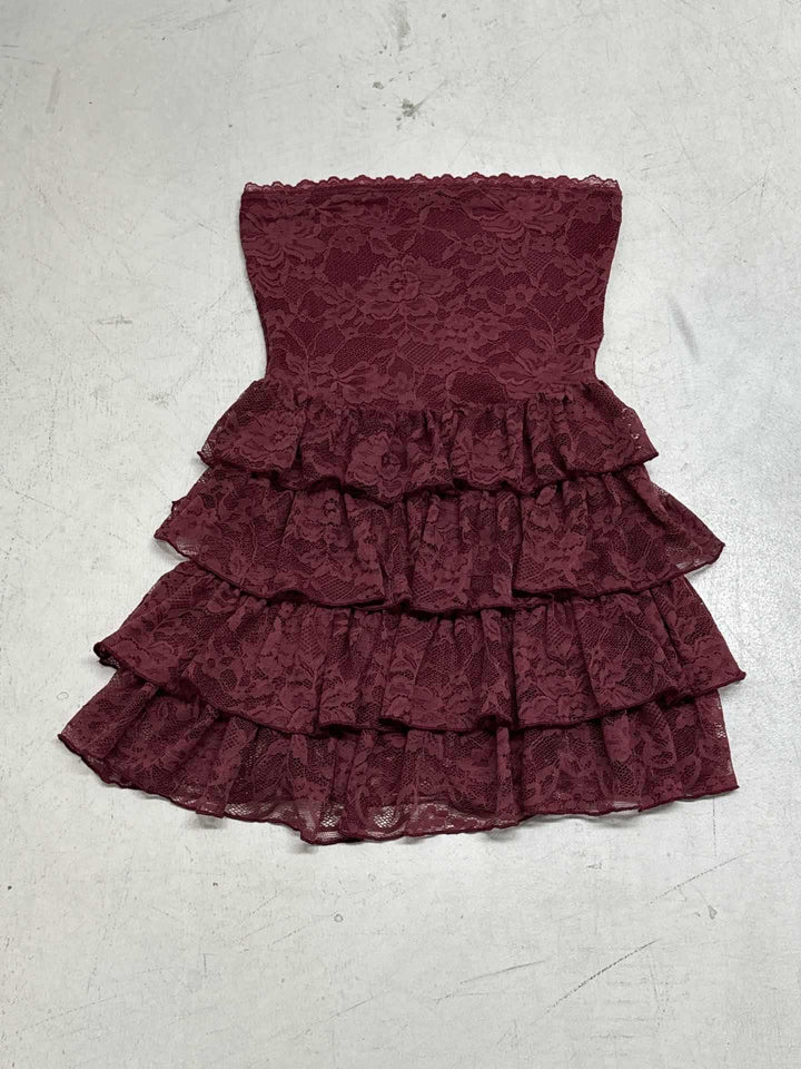 Damen Rüschenshirt mit Spitzenakzenten und Corsagen-Look Drune