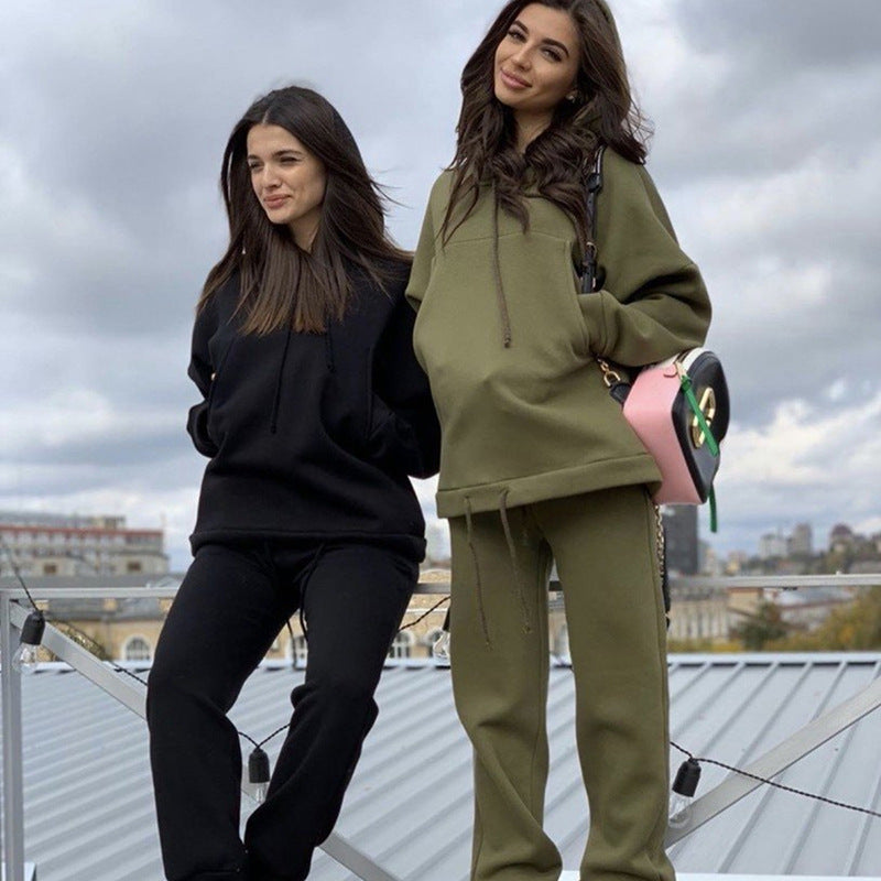 Damen Bequemes Sweatshirt und lockere Jogginghose Set Drune