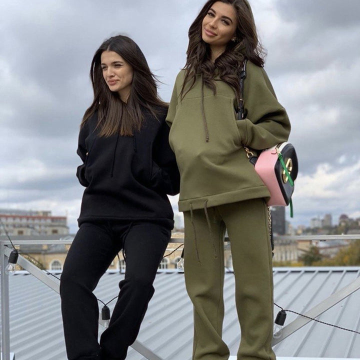 Damen Bequemes Sweatshirt und lockere Jogginghose Set Drune