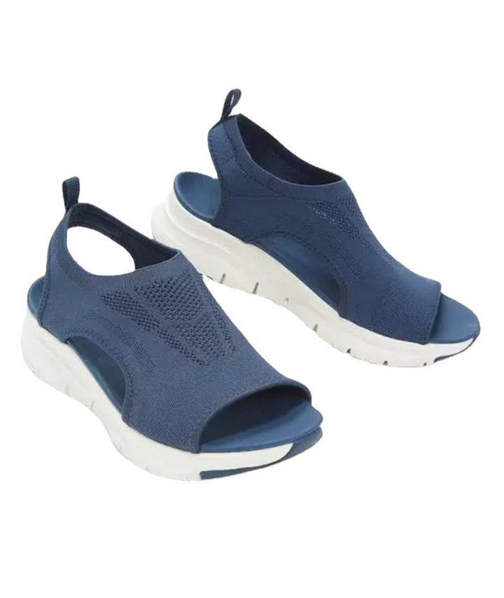 Damen Komfortable Sandaletten mit atmungsaktiver Strickoberfläche und ergonomischem Fußbett Drune
