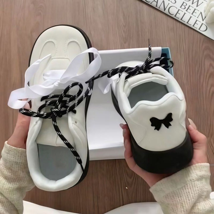 Damen Komfortable Sneakers mit verspieltem Schleifen-Design Drune