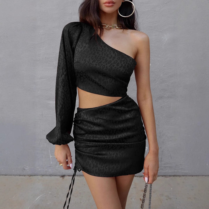 Damen Minikleid mit asymmetrischem Schnitt und raffinierten Rüschendetails Drune