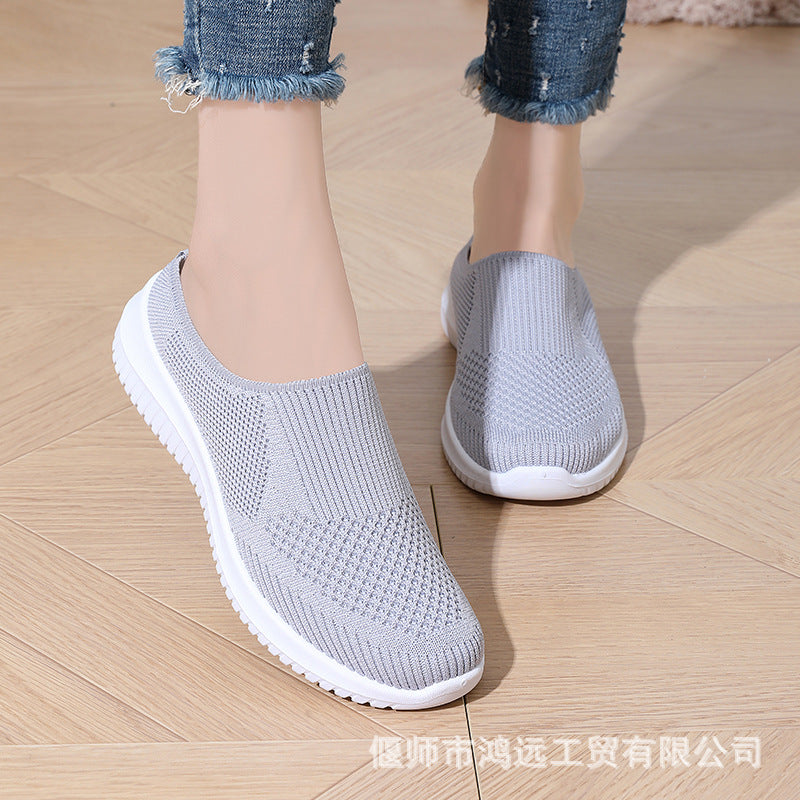 Damen bequeme und atmungsaktive Slip-On Sneaker Drune
