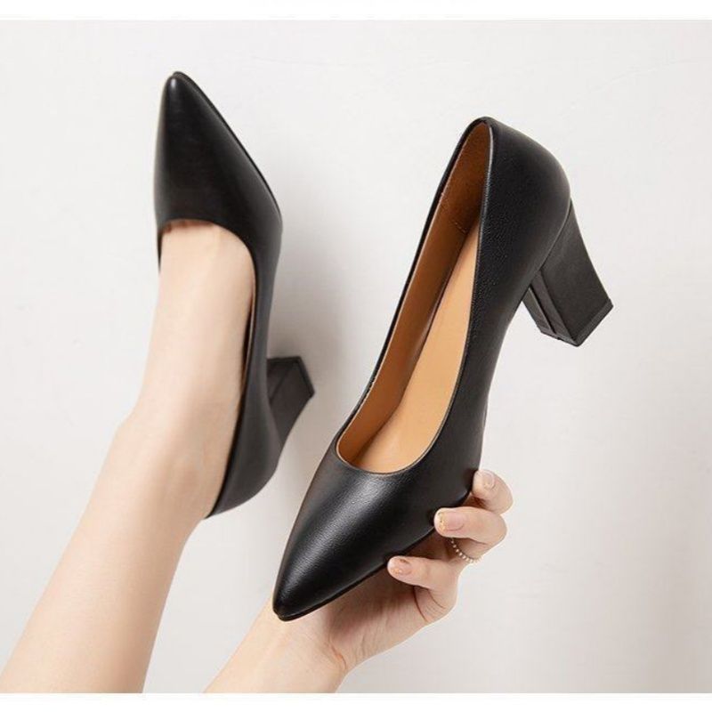 Damen klassische Blockabsatz Pumps Drune