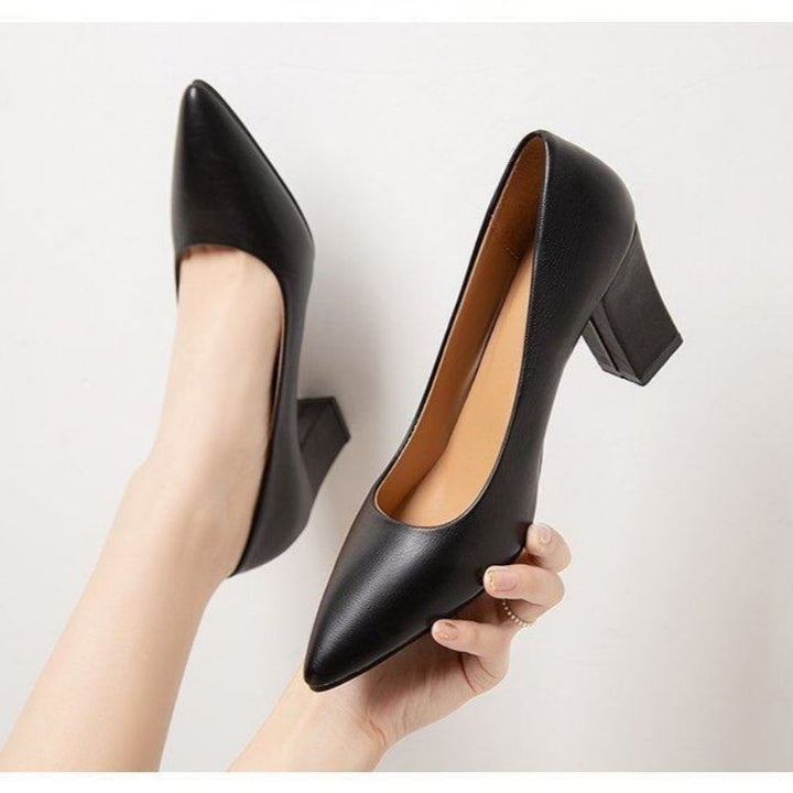 Damen klassische Blockabsatz Pumps Drune
