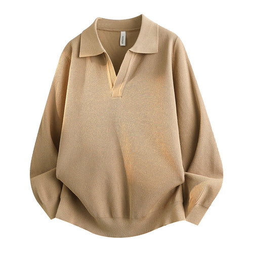Damen Lässiger Pullover mit V-Ausschnitt Drune