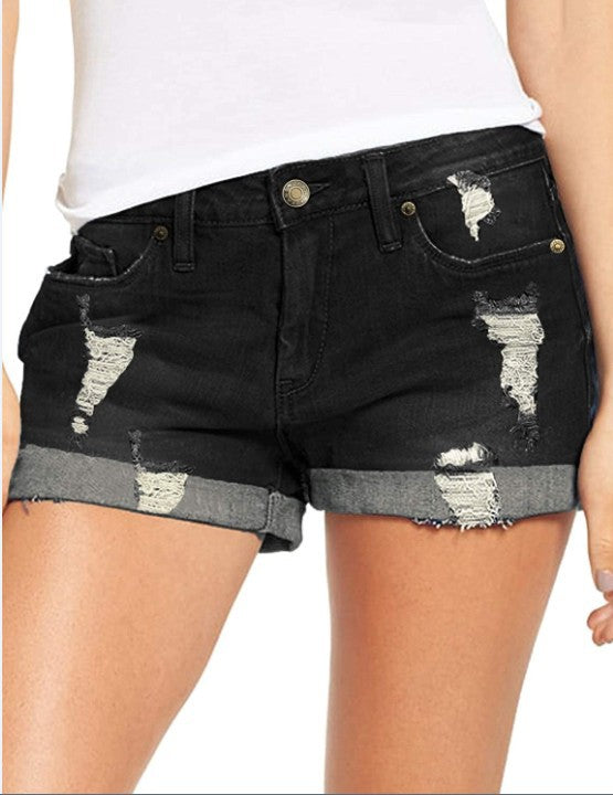 Damen Jeans-Shorts im lässigen Destroyed-Look Drune