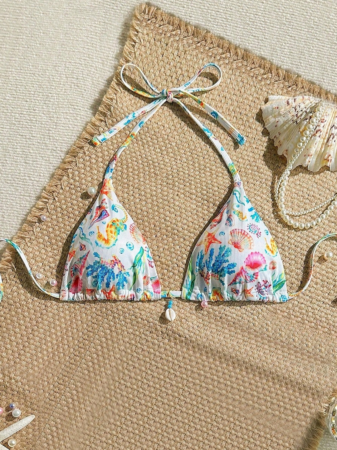 Damen Triangel-Bikini mit Muschel-Details Drune