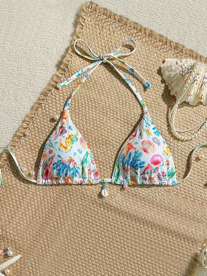 Damen Triangel-Bikini mit Muschel-Details Drune