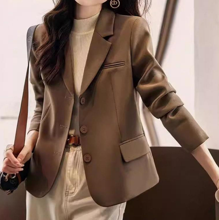 Damen Klassischer Blazer mit tailliertem Schnitt und eleganten Knopfdetails Drune