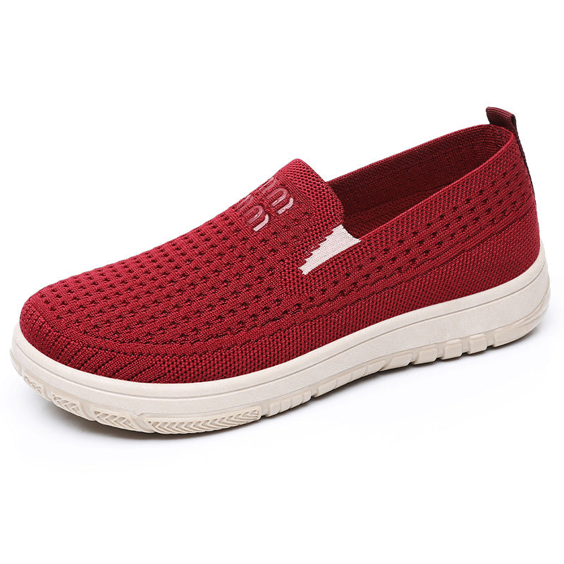Damen Atmungsaktive Freizeit Slip-On Sneakers mit elastischem Obermaterial Drune
