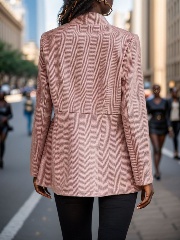 Damen eleganter Blazer mit Wabenstruktur und tailliertem Schnitt Drune