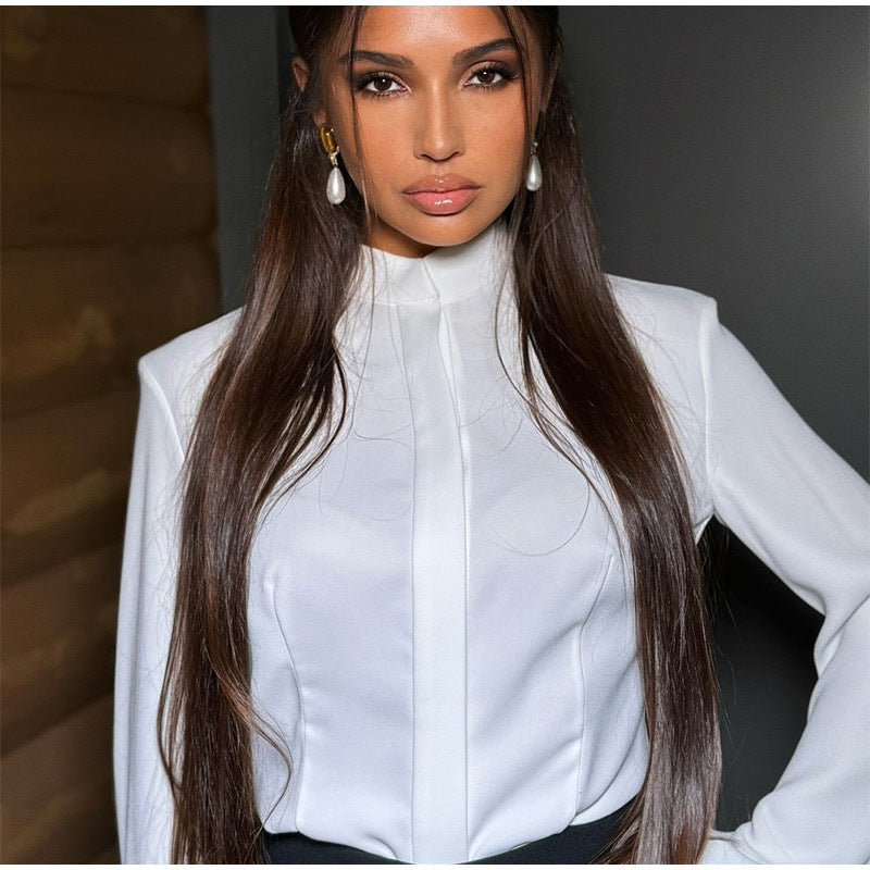 Damen elegante und fließende Bluse Drune