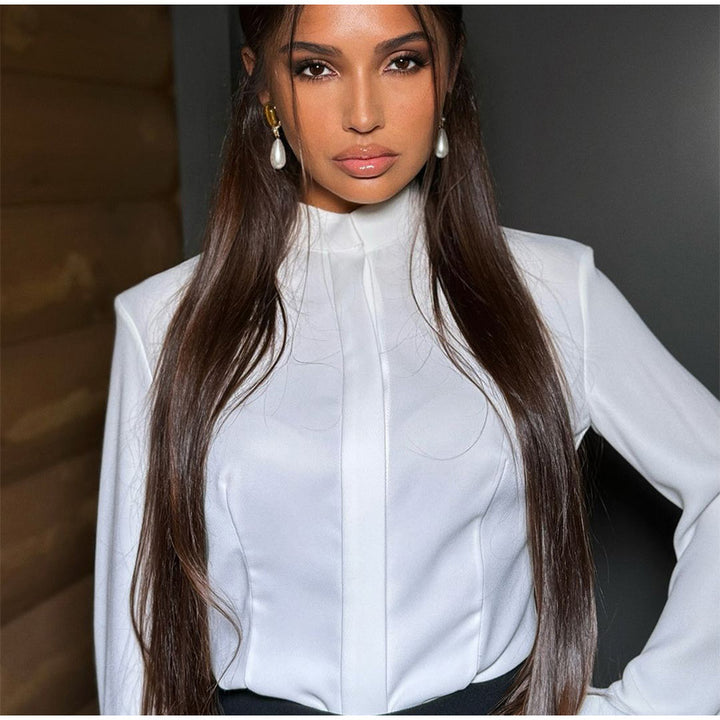Damen elegante und fließende Bluse Drune