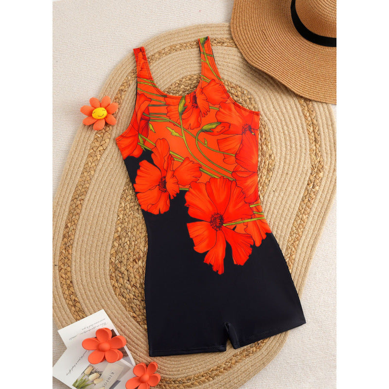Damen Sportlicher Schwimmanzug mit stylischem Grafikdesign Drune