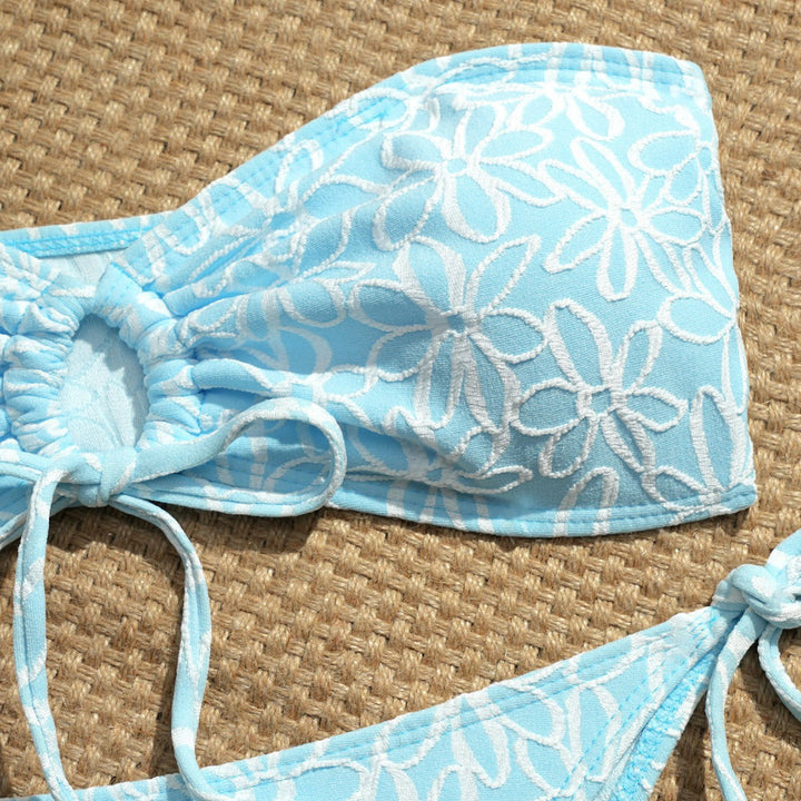 Damen Bandeau-Bikini-Set mit verspielten Rüschendetails Drune
