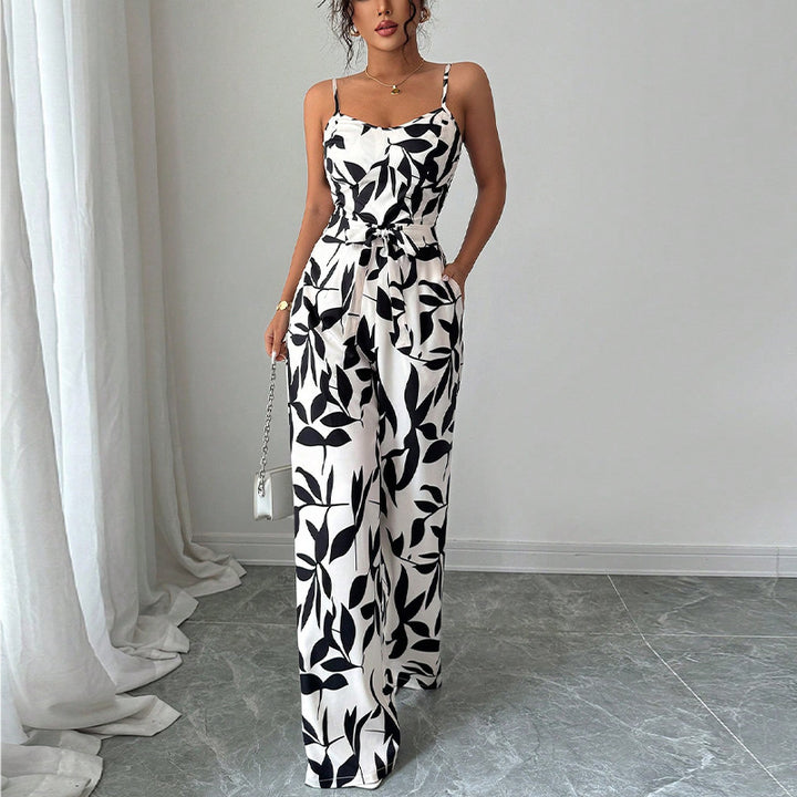 Damen Elegante und florale Jumpsuit Drune